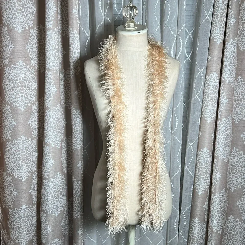 EUC Hand Knit Eyelash Yarn Scarf